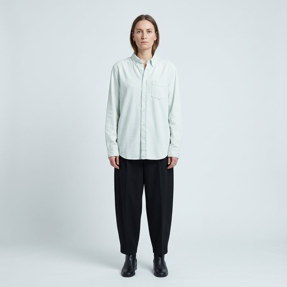 Lightwash Denim Button Down Shirt