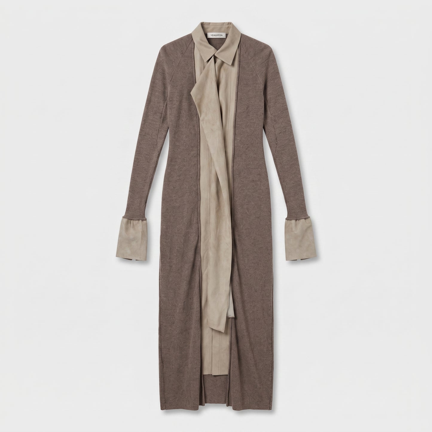 Layered Longline Knit Cardigan