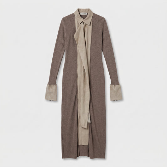 Layered Longline Knit Cardigan