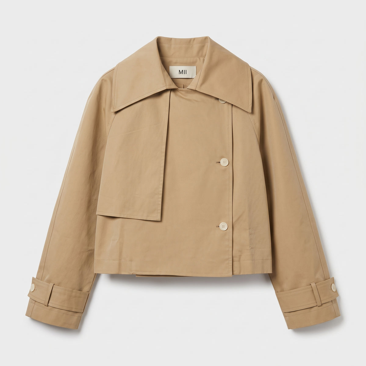 Cropped Tailored Trench Jacket
