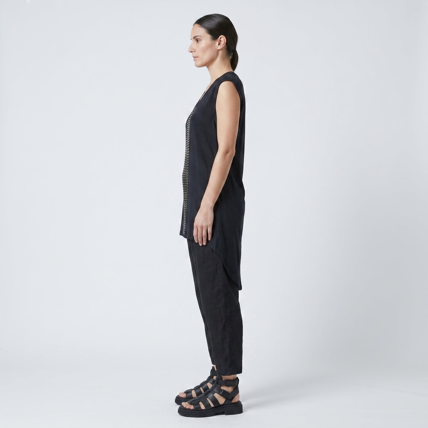 Studded Detail Sleeveless Top