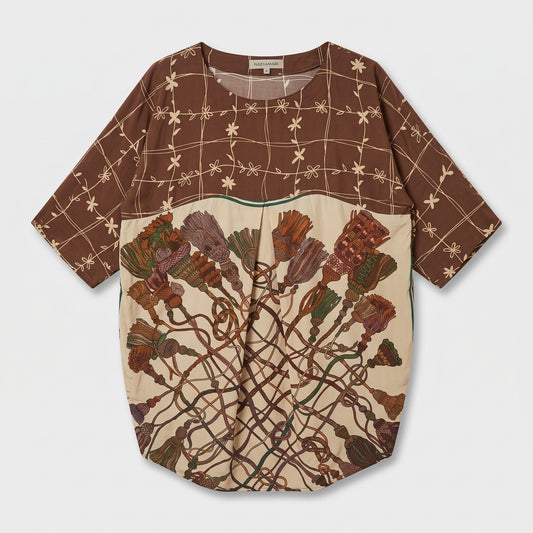 Floral Tassel Print Blouse