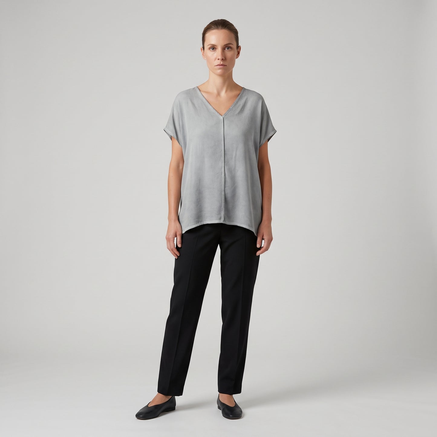 Minimalist Soft Cotton V-Neck Top