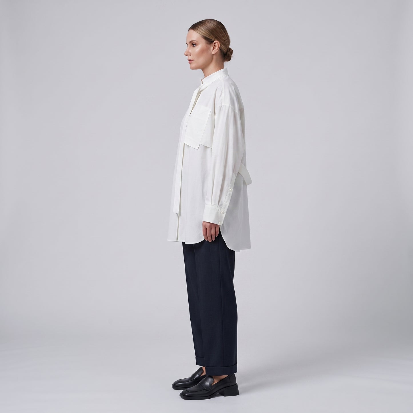 Architectural Asymmetric Cotton Shirt
