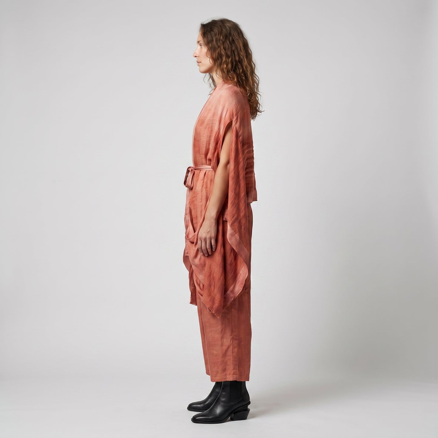 Tie-Waist Silk Blend Kimono