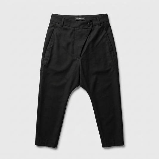 Tailored Asymmetric Black Trousers