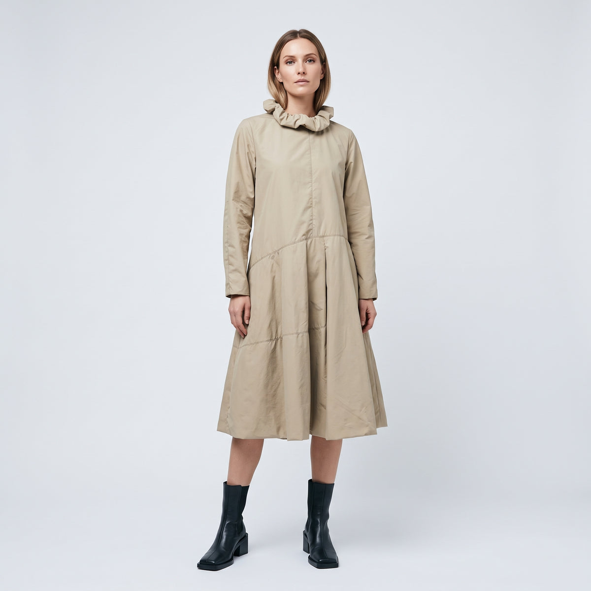 Minimalist High-Neck Padded Coat