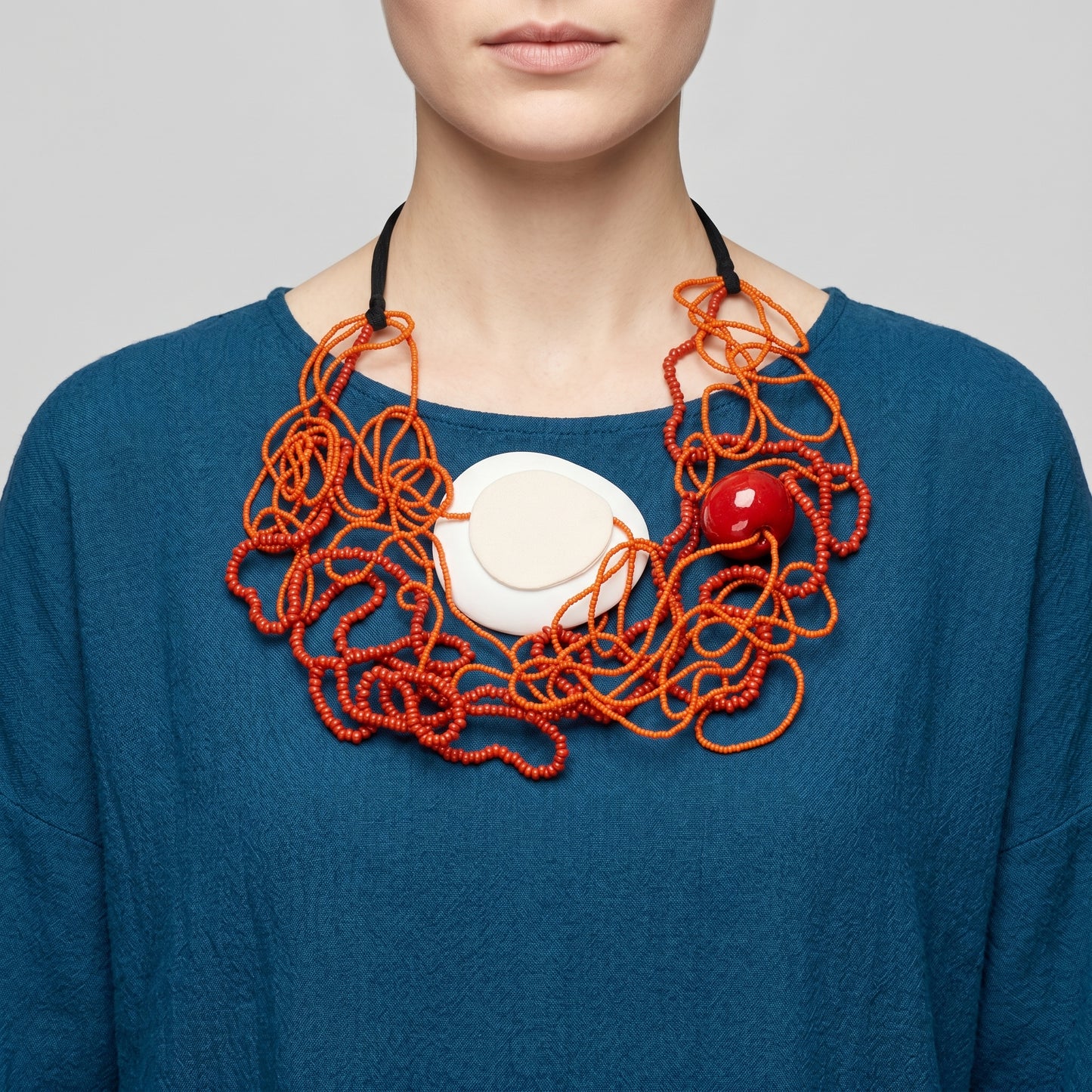 Artisan Beaded Statement Necklace