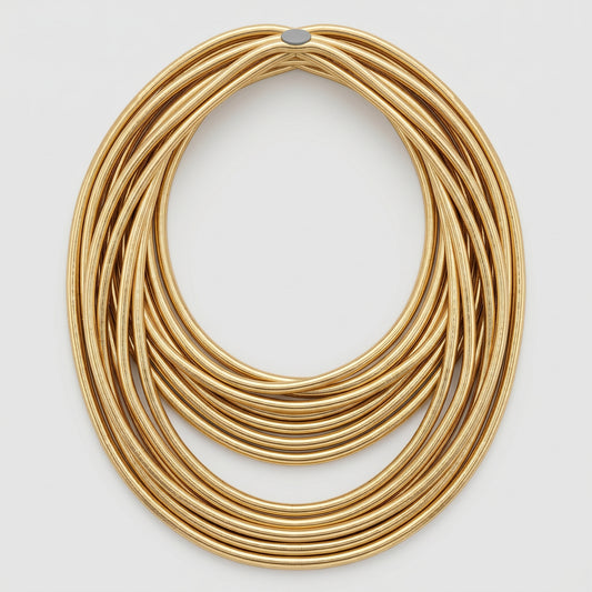 Multi-Strand Sculptural Gold Necklace