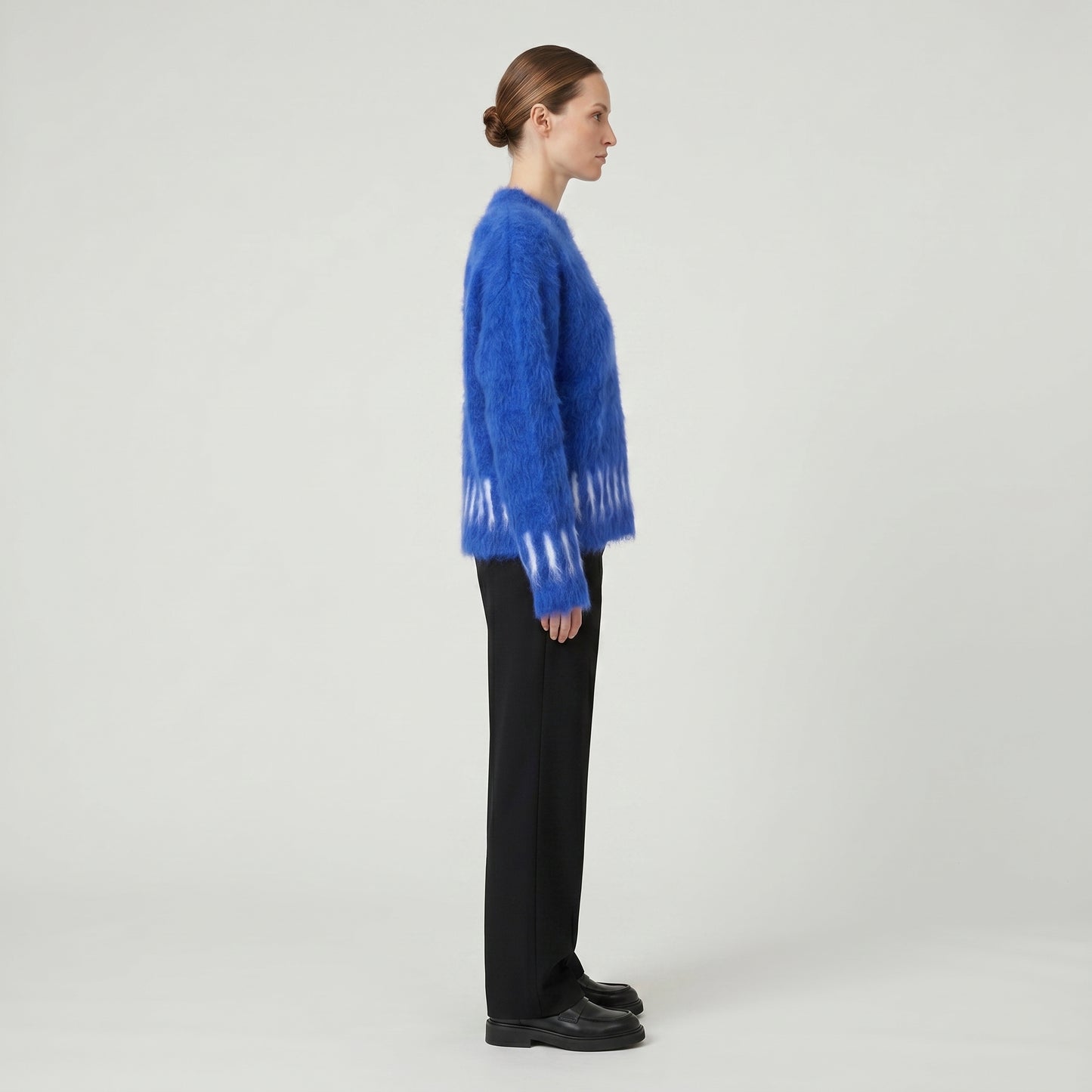 Fuzzy Mohair Crewneck Sweater