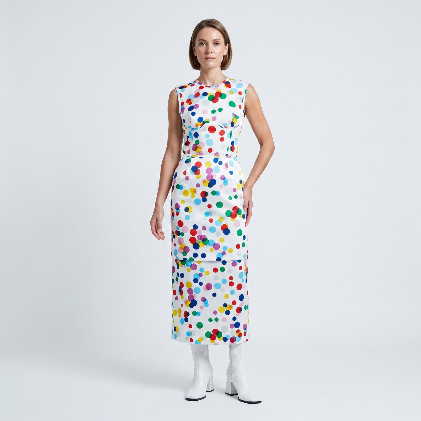 Polka Dot Midi Skirt