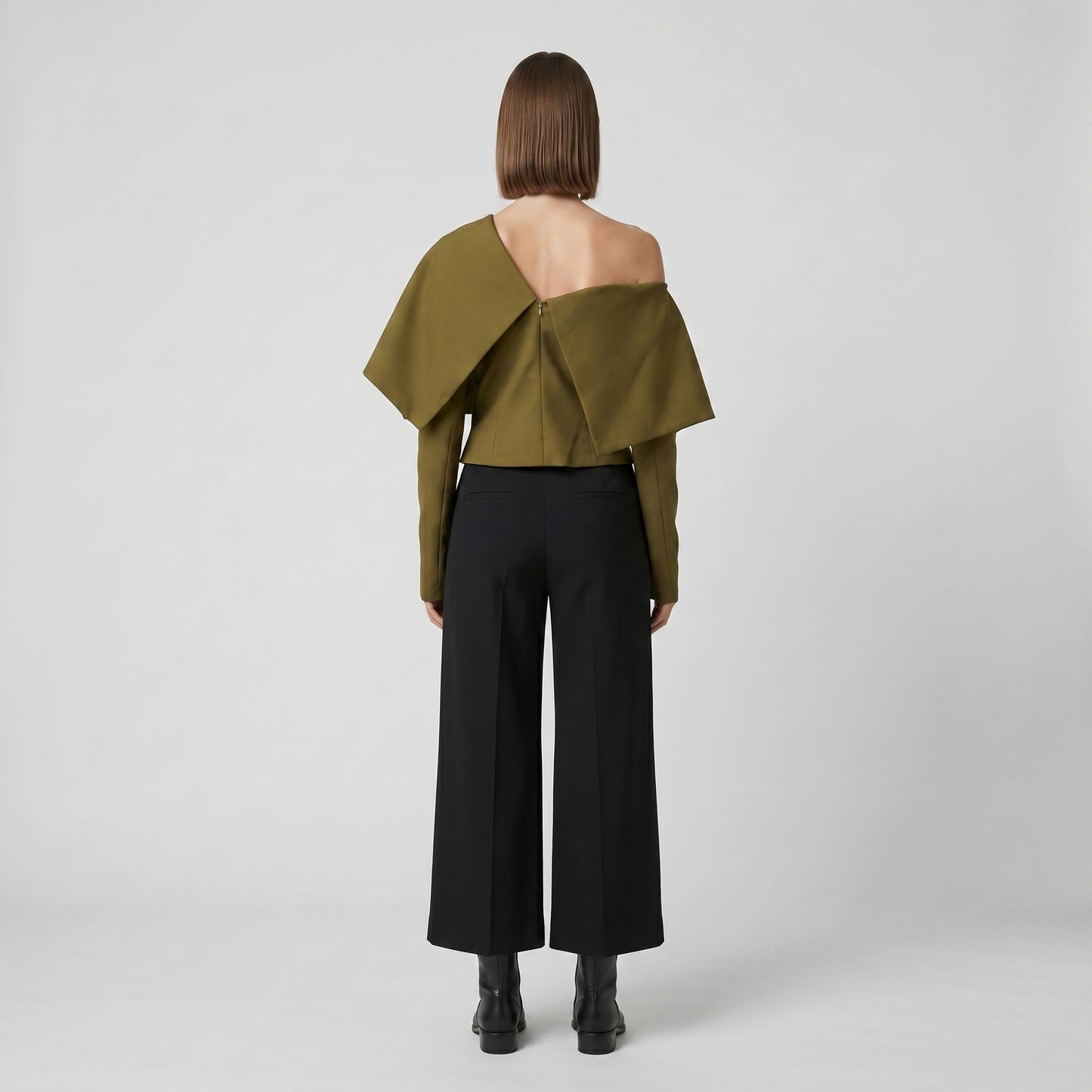 Off-Shoulder Asymmetric Cape Top