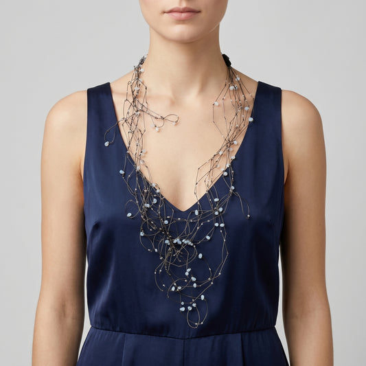 Artisanal Sculptural Wire Necklace