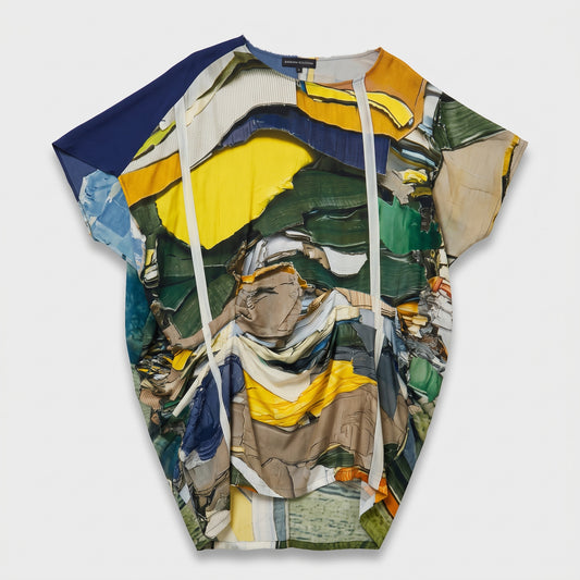 Abstract Printed Oversized Top