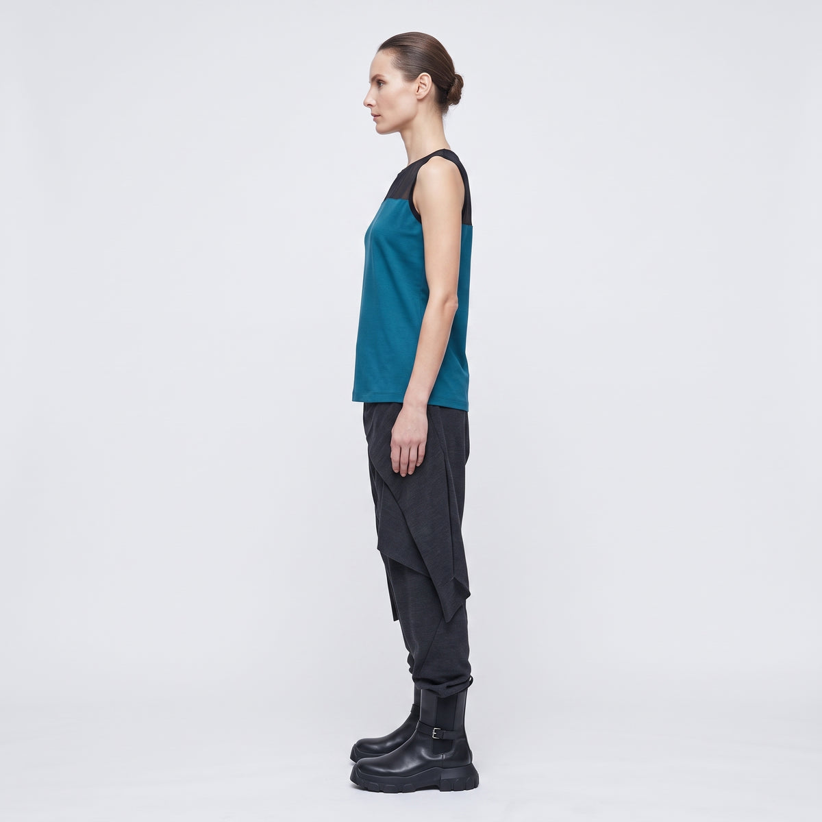 Mesh Panel Printed Tank Top