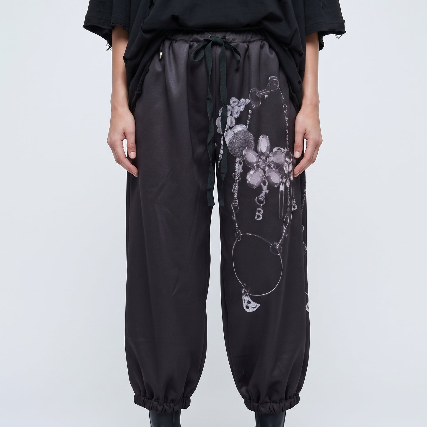 Graphic Print Cuffed Joggers