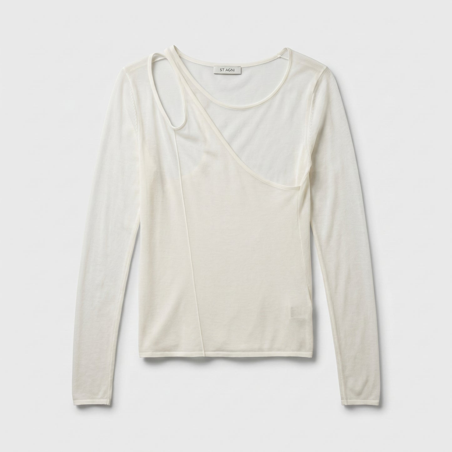 Asymmetric Cutout Long Sleeve Top