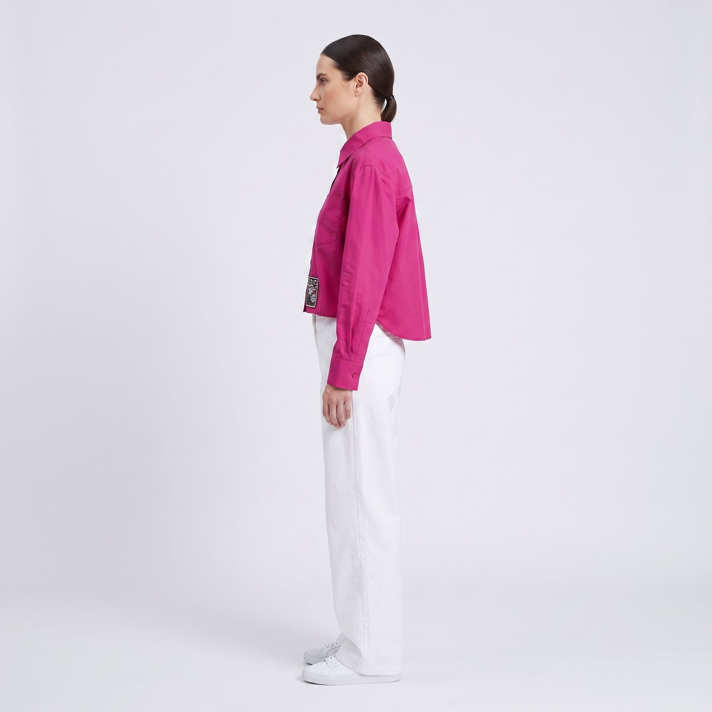 Vibrant Fuchsia Embroidered Shirt