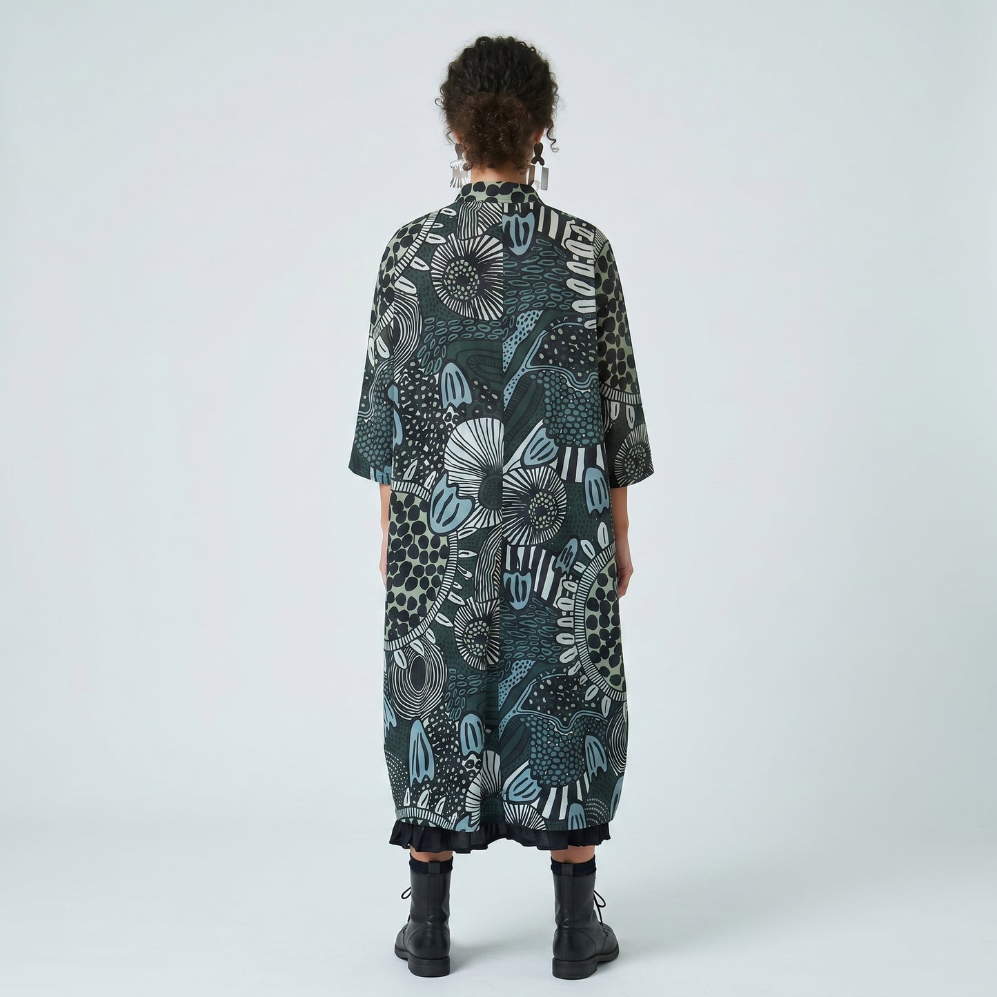 Abstract Print Shirt Dress