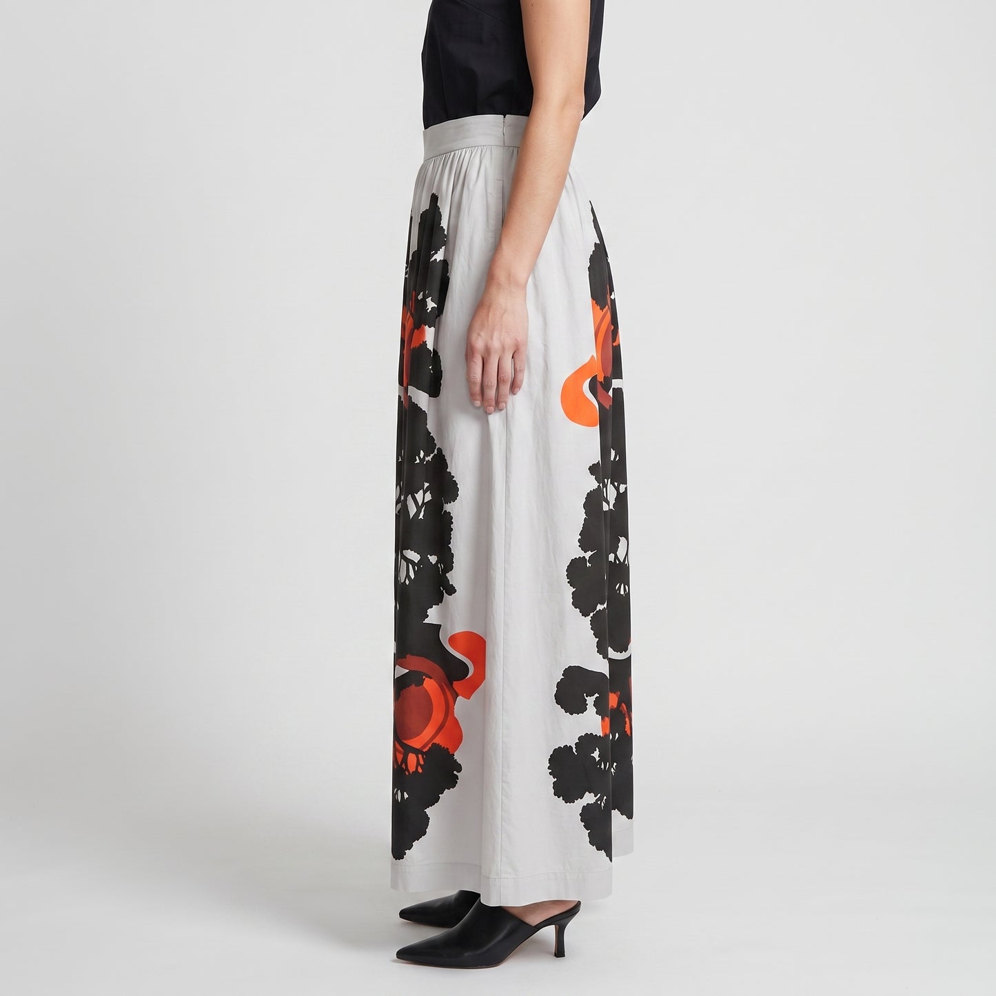 Floral Print Wide Leg Culottes