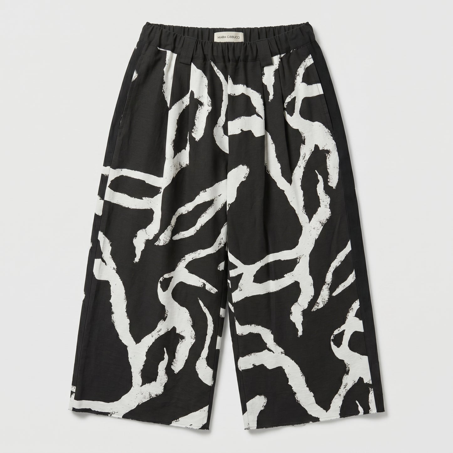 Abstract Print Wide Leg Trousers