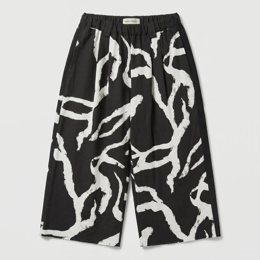 Abstract Print Wide Leg Trousers