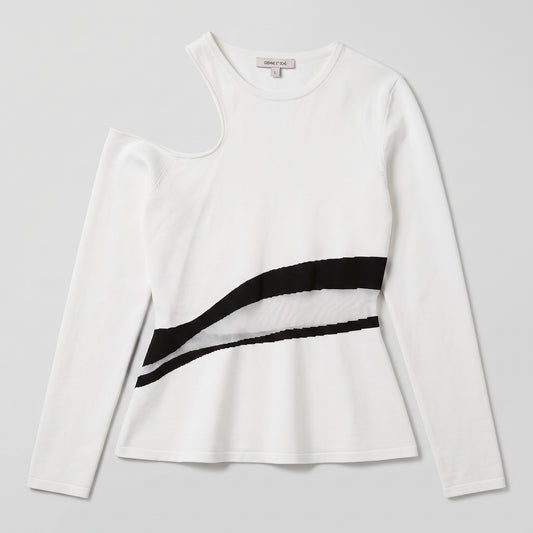 Asymmetric Cutout Knit Top