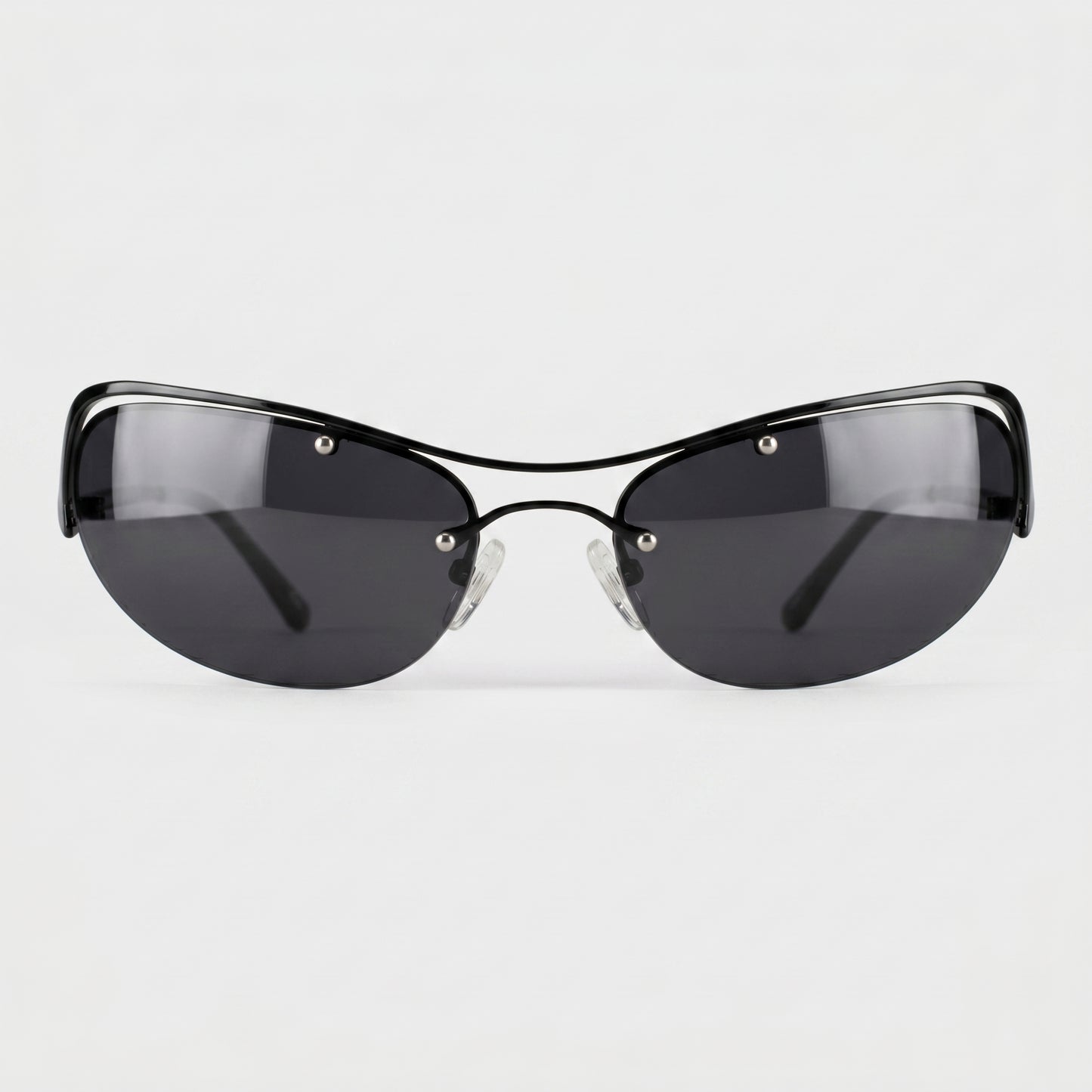 Futuristic Rimless Metal Sunglasses