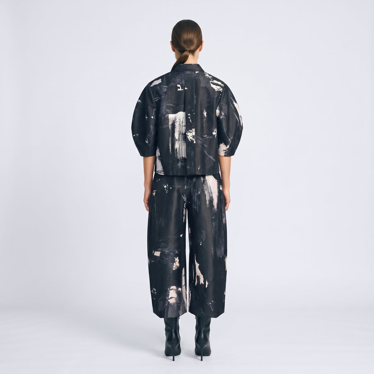 Abstract Print Structured Jacket