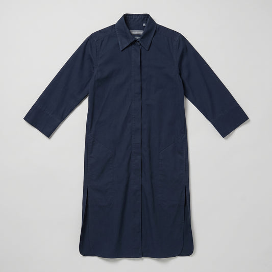 Long Cotton Shirt Dress
