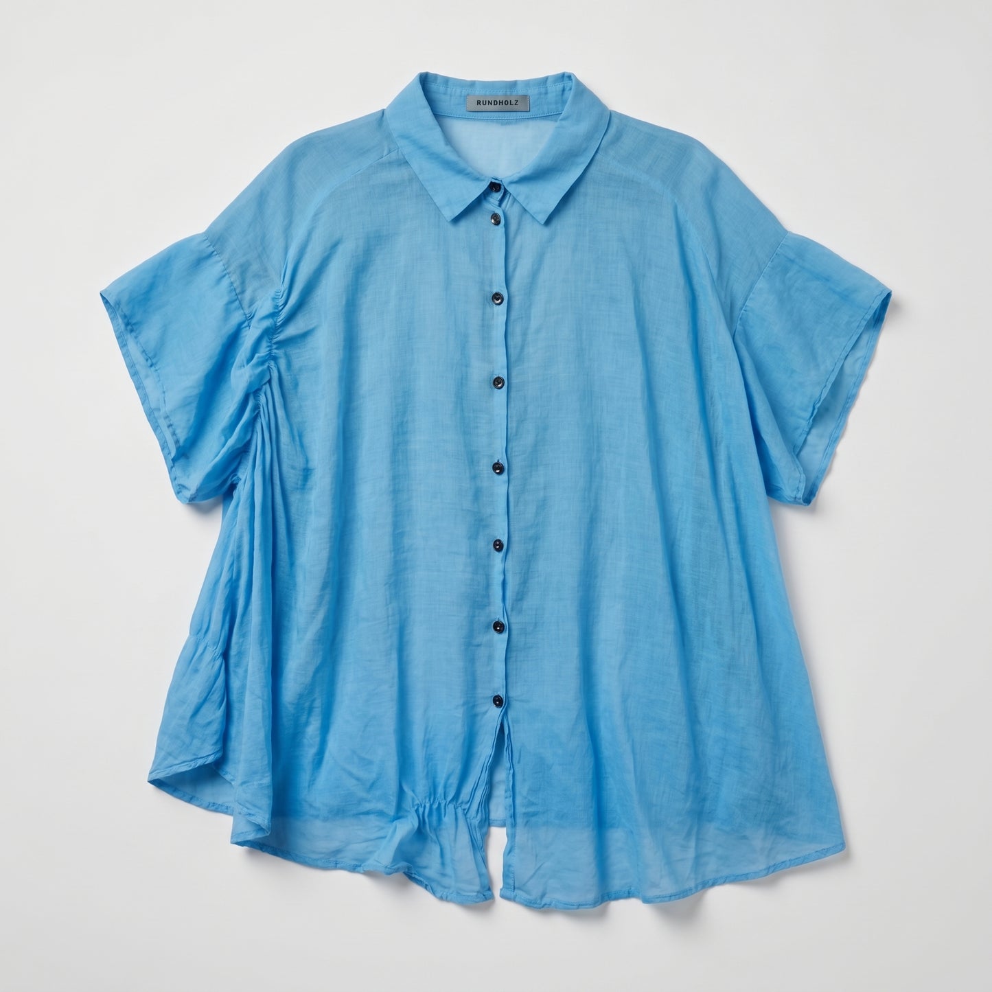 Oversized Blue Short Sleeve Shirt