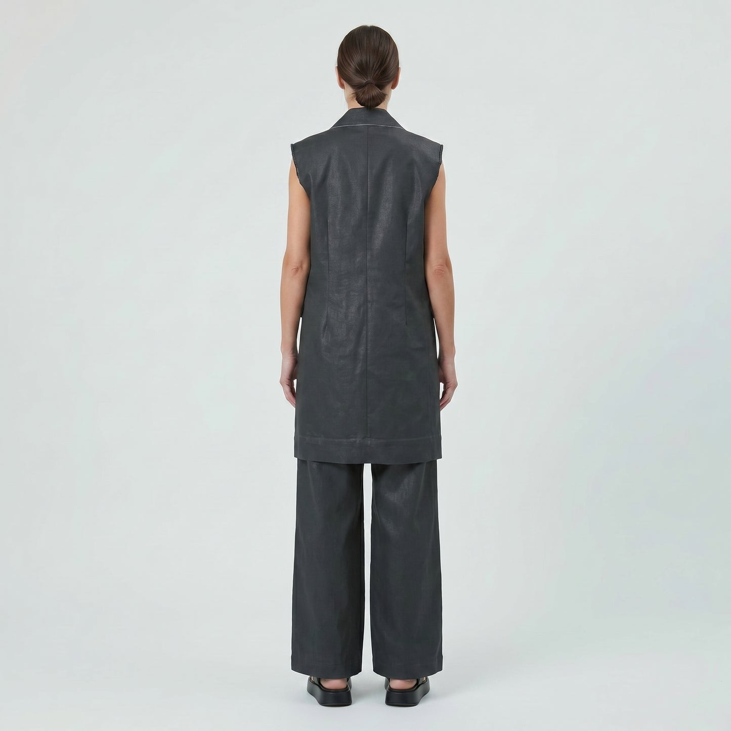 Tailored Longline Sleeveless Vest