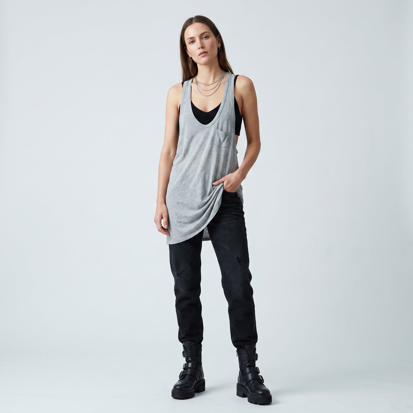Essential Racerback Cotton Tank Dress