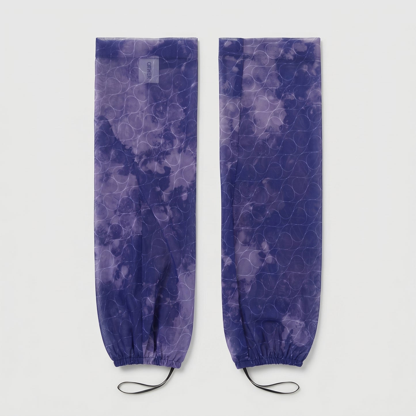 Sheer Patterned Blue Arm Sleeves