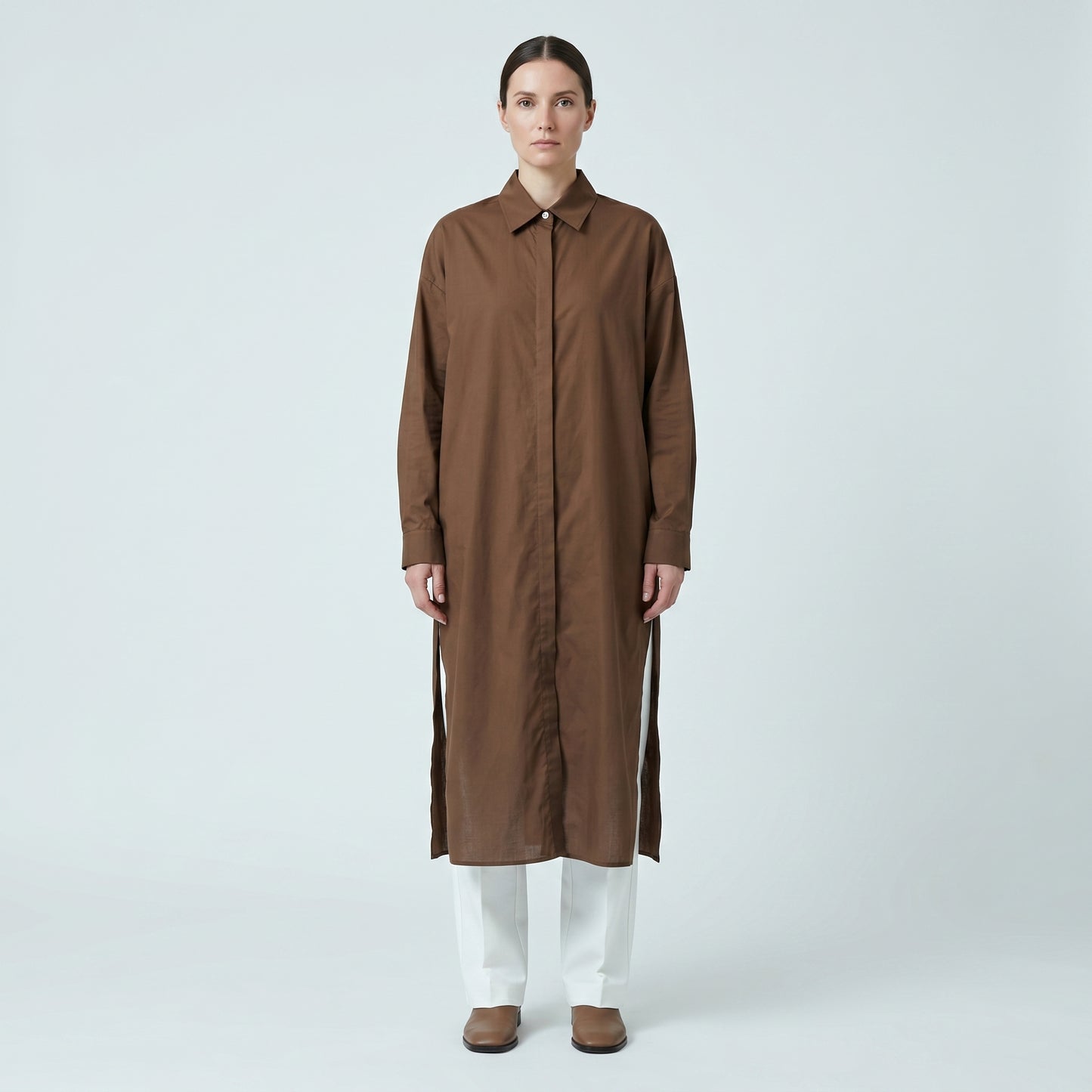 Oversized Cotton Shirt Dress