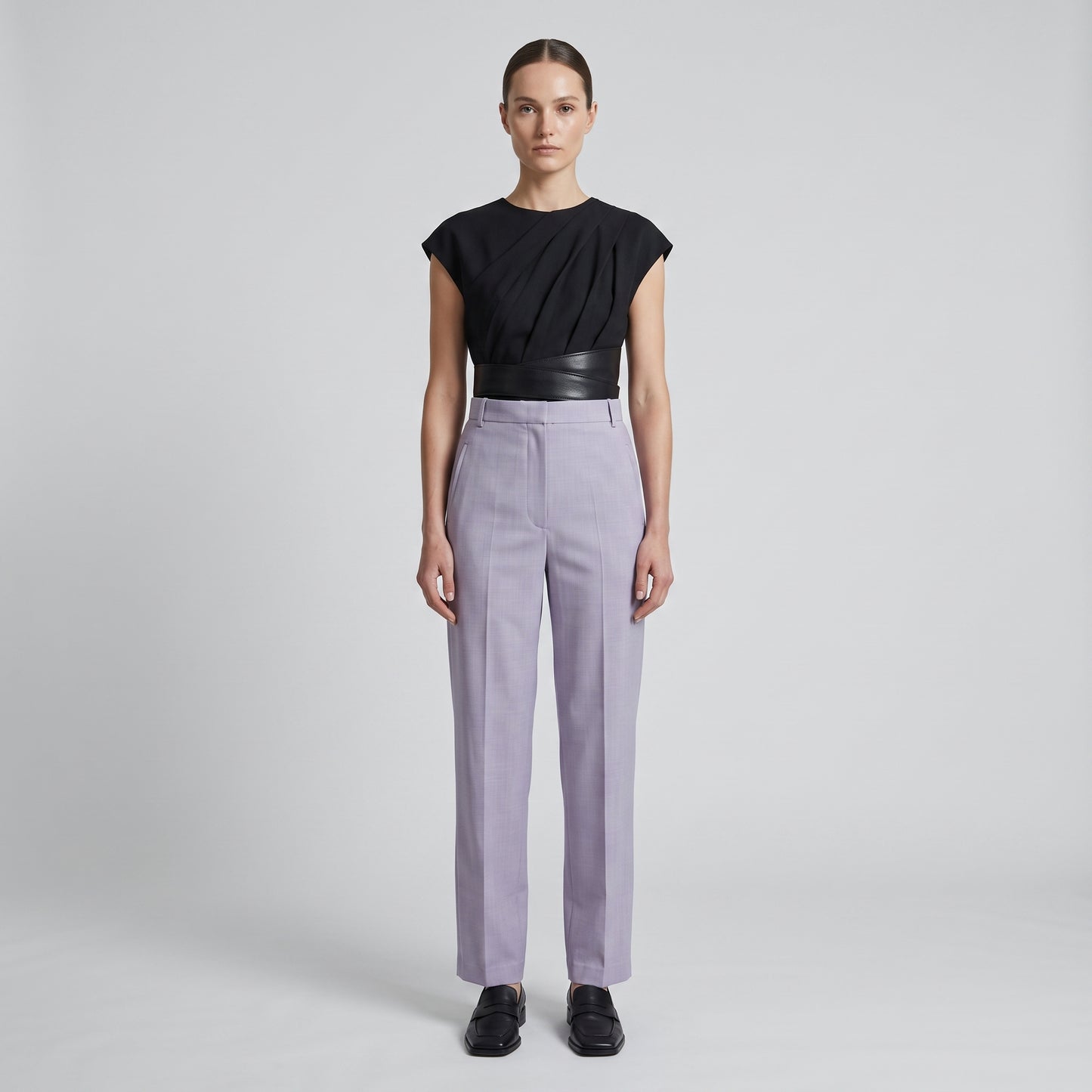 Tailored Lavender Cropped Trousers