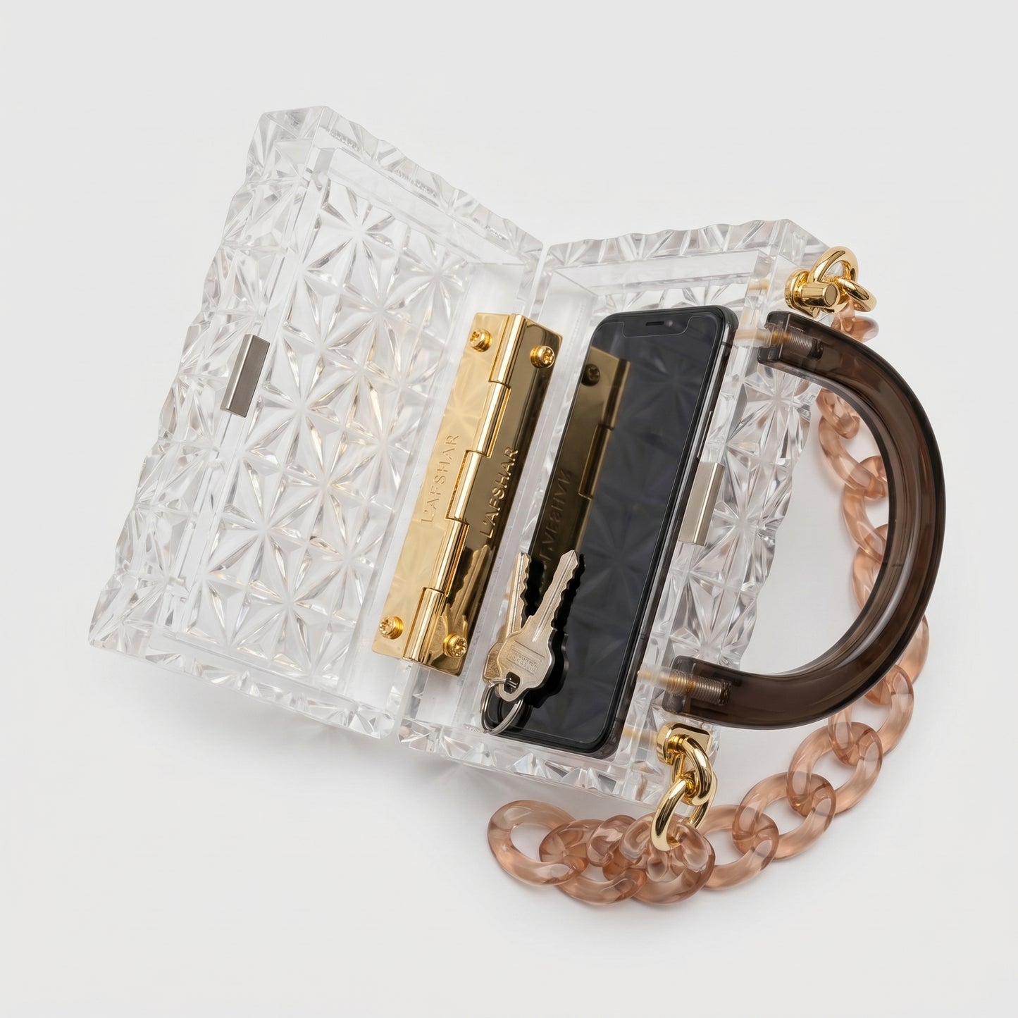 Geometric Transparent Acrylic Box Bag