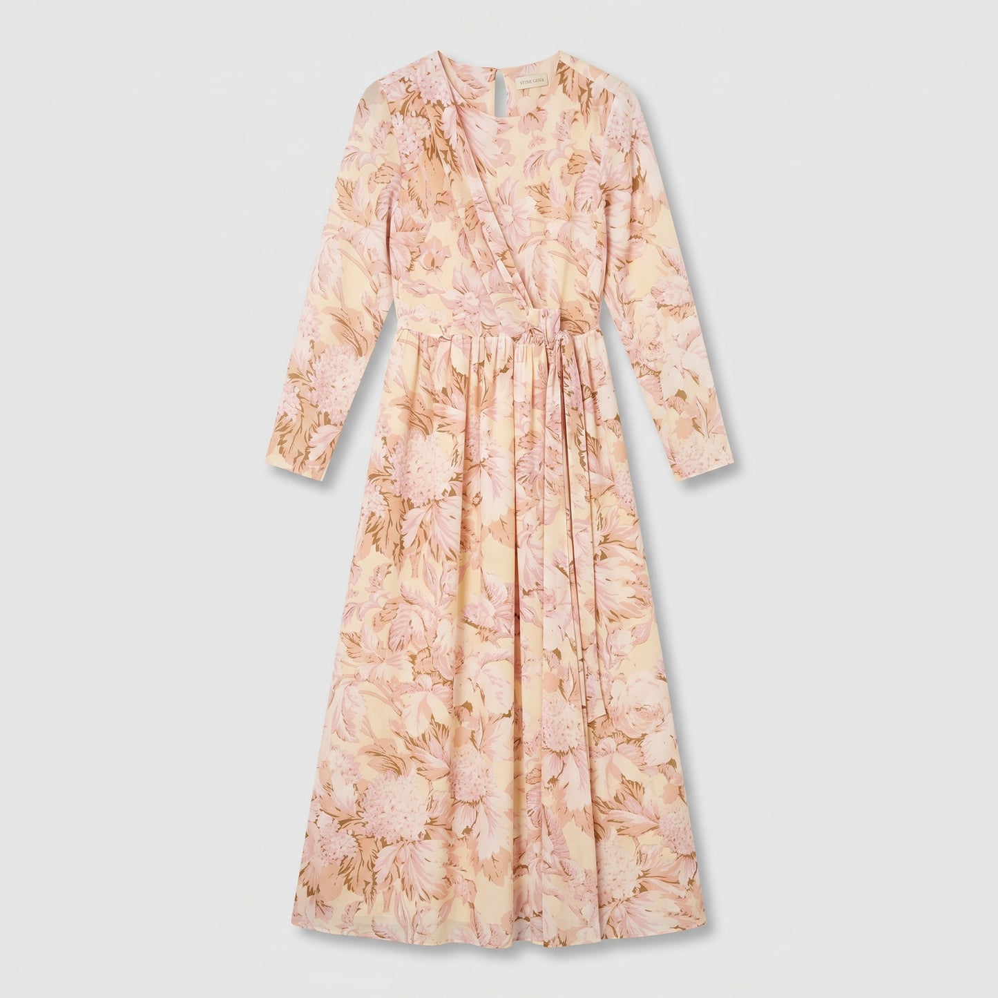 Floral Print Wrap Maxi Dress