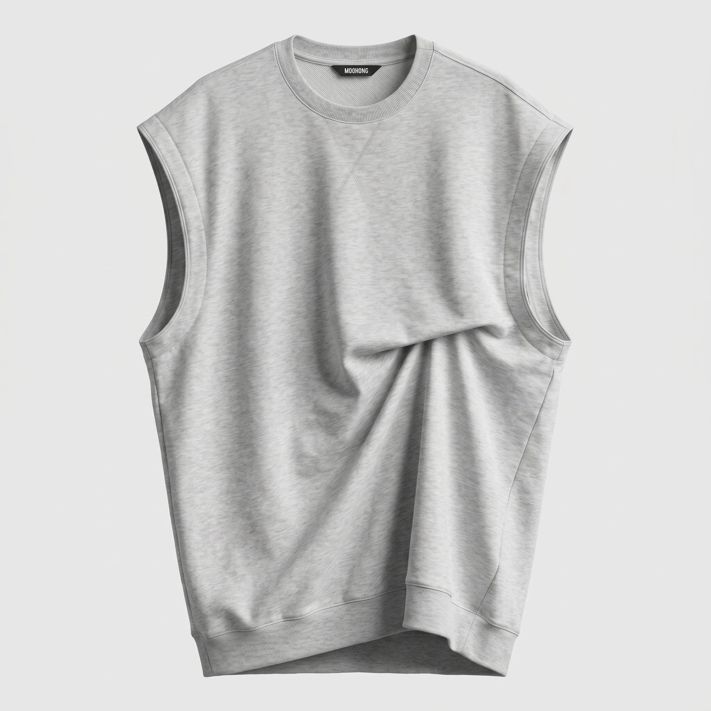 Sleeveless Crewneck Jersey Vest