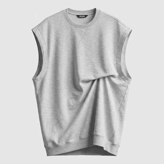 Sleeveless Crewneck Jersey Vest