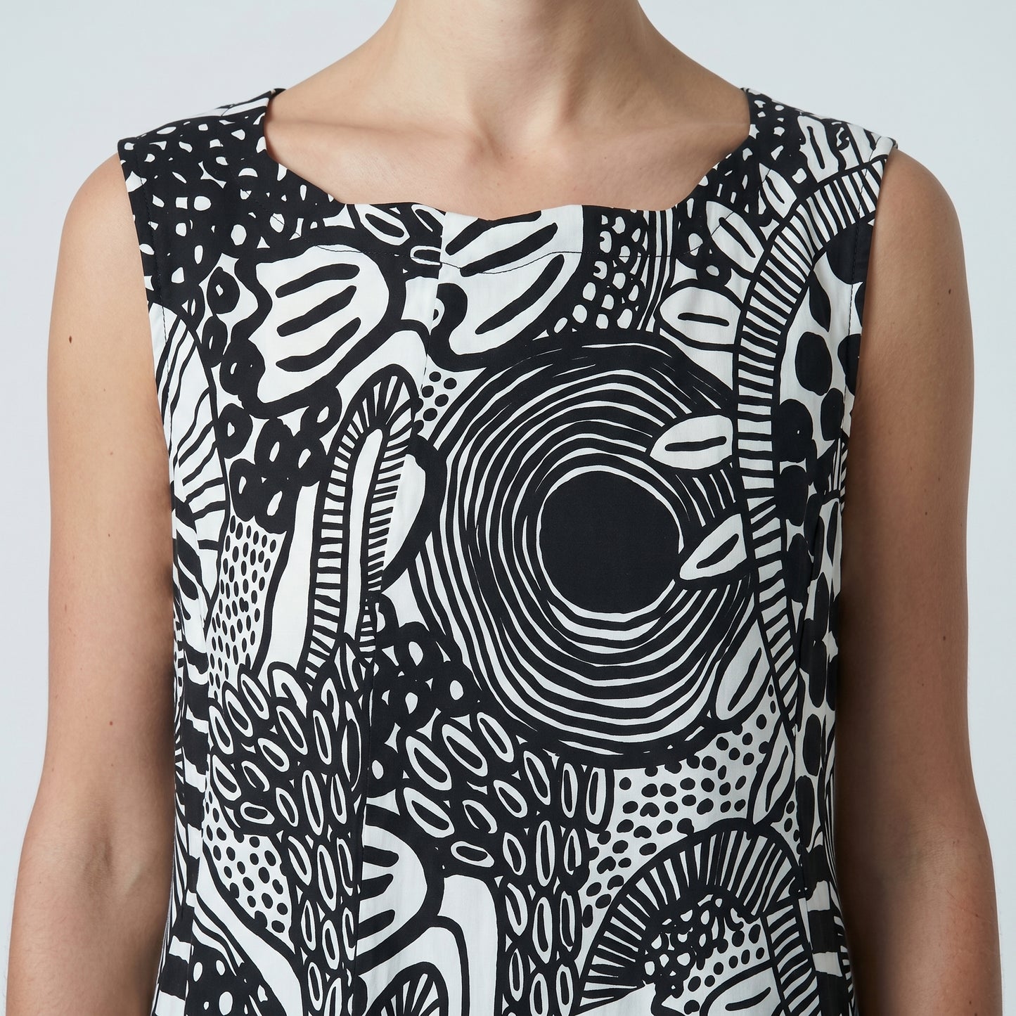 Abstract Graphic Sleeveless Dress
