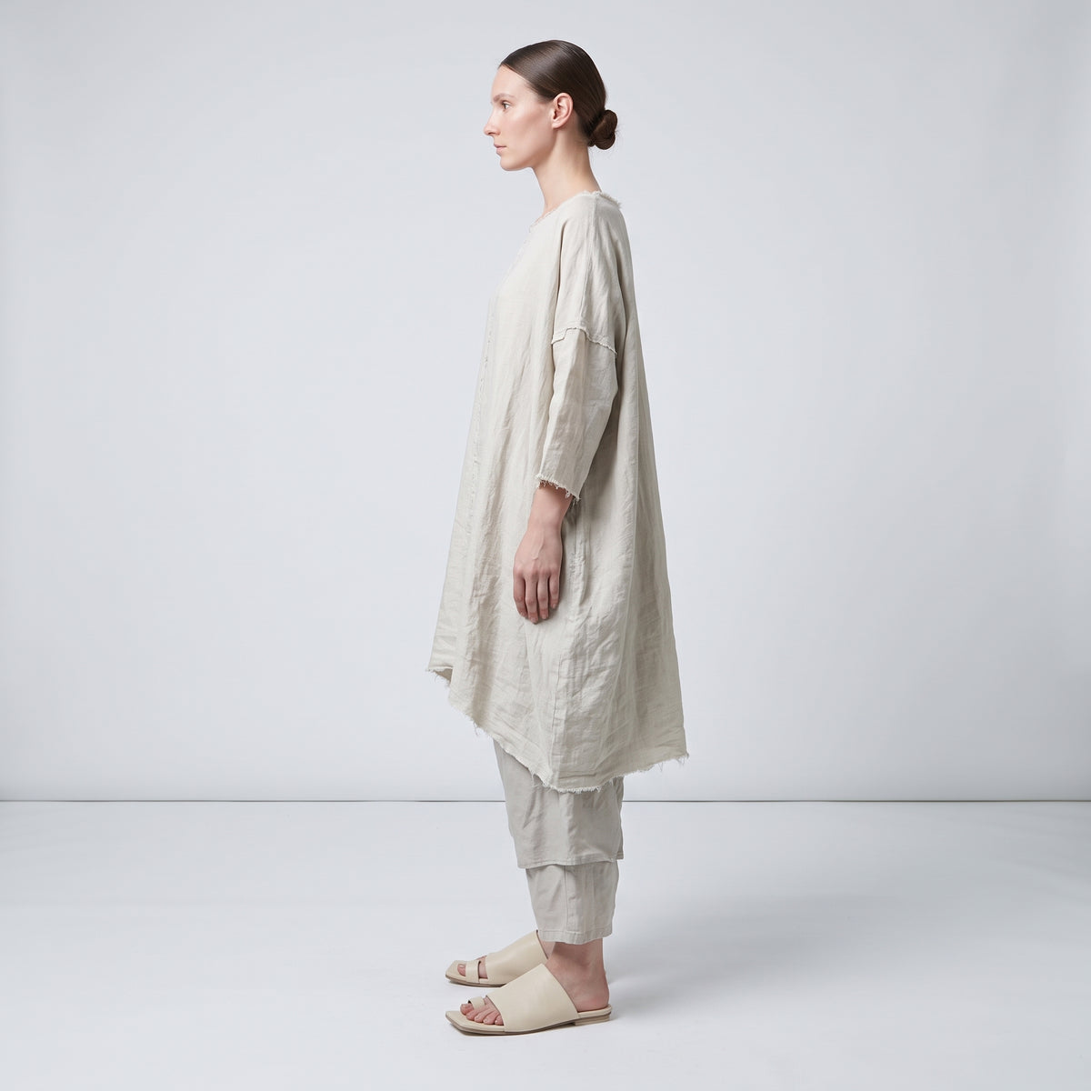 Minimalist Square Toe Leather Sandals