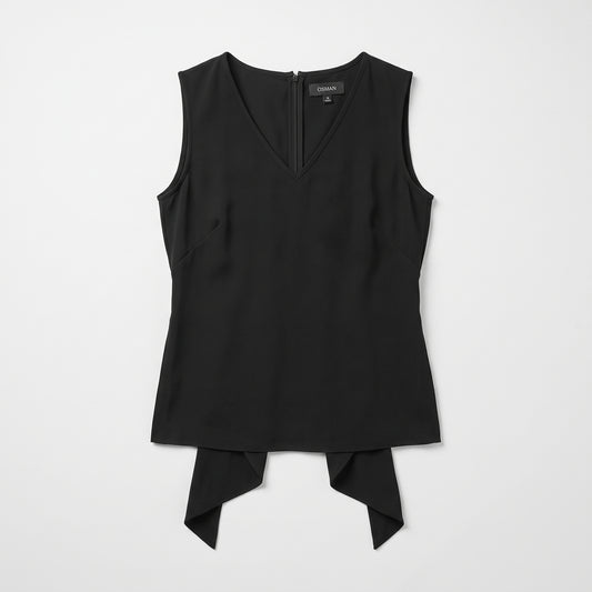 Sleeveless Tailored V-Neck Top