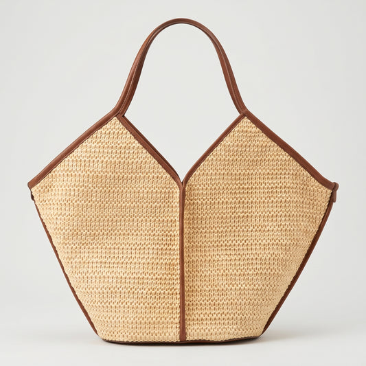 Woven Raffia Tote Bag