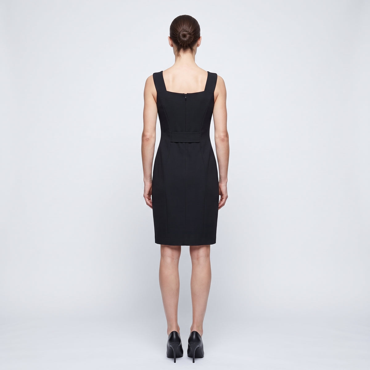 Elegant Black Bow Detail Dress
