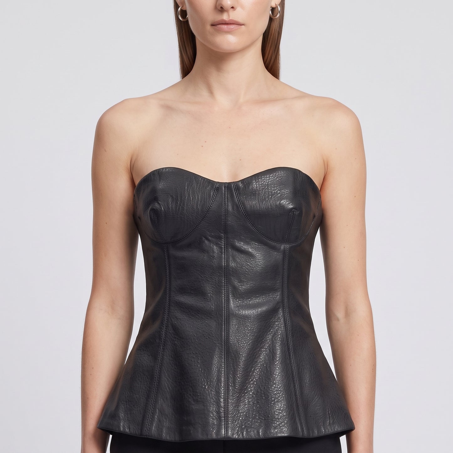 Structured Leather Corset Top