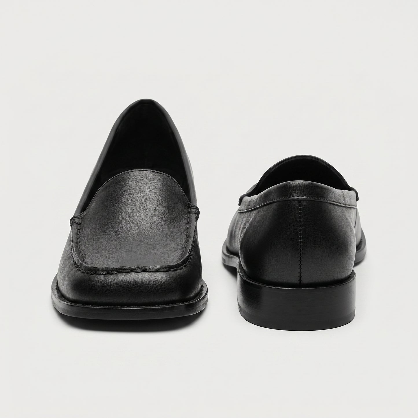 Classic Black Leather Loafers