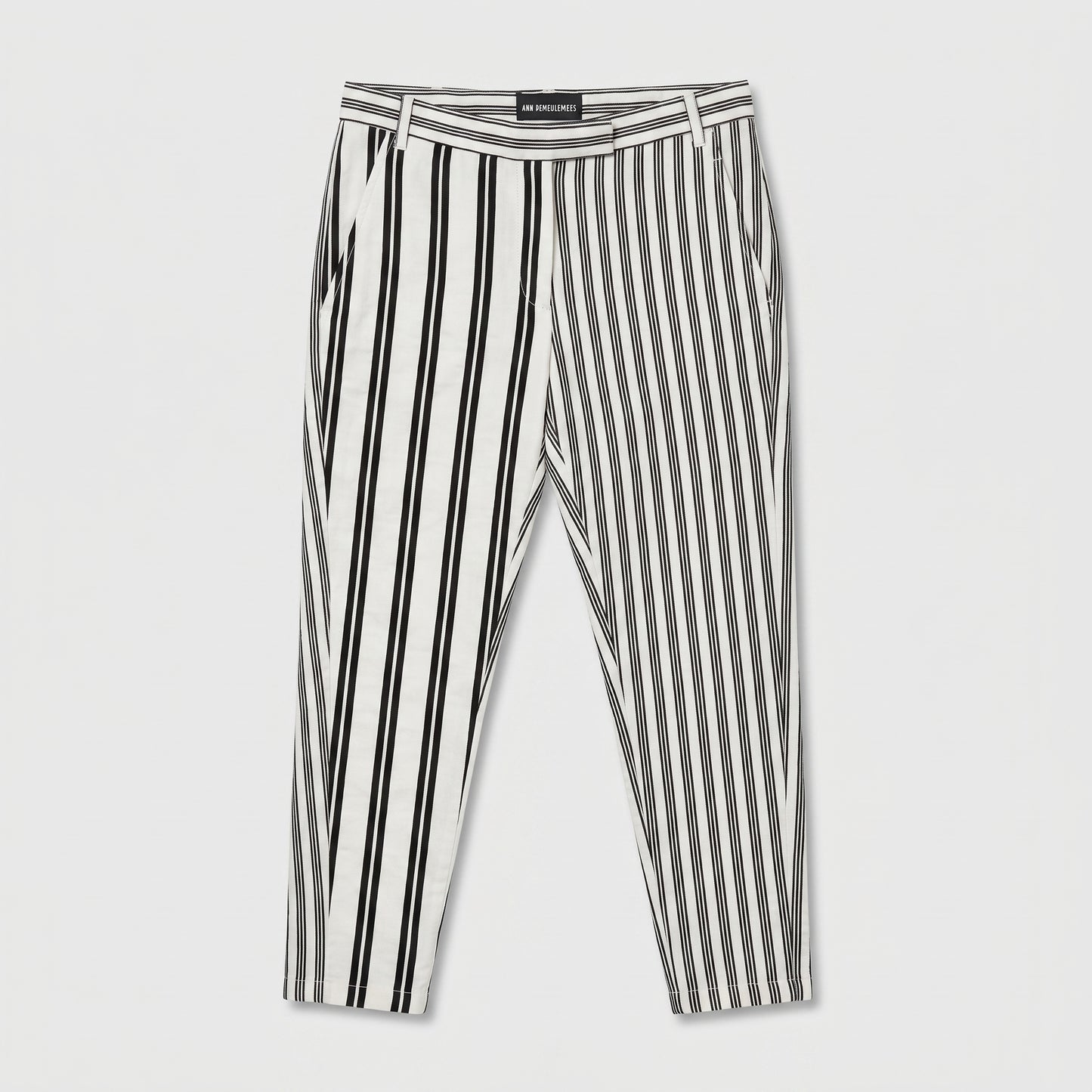 Asymmetric Striped Tailored Trousers