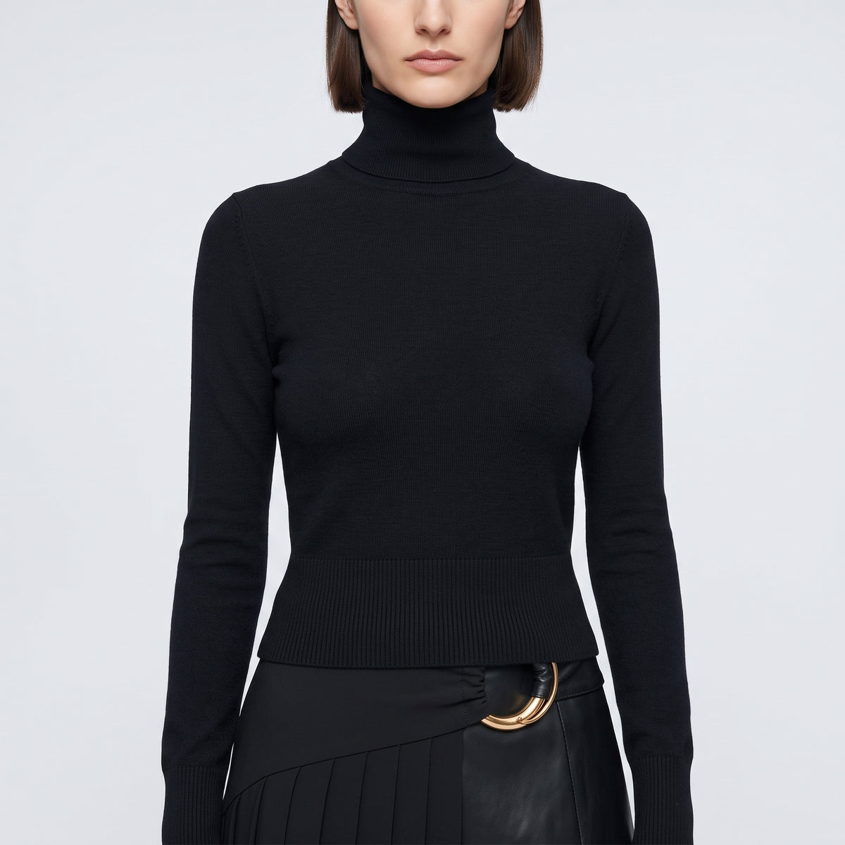 Classic Essential Black Turtleneck