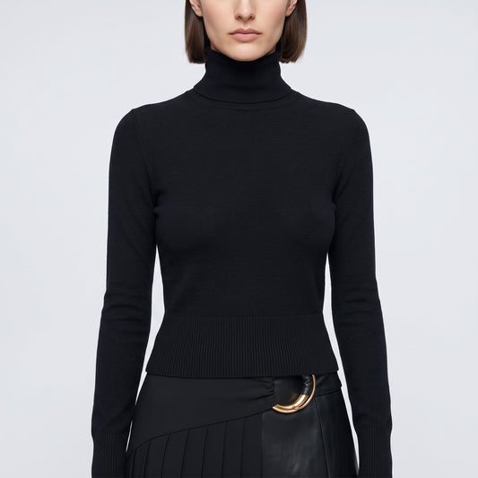 Classic Essential Black Turtleneck